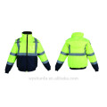 polyester fiber filled jacket PVC coated waterproof reflective security jacket